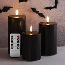 Velas sem chama Girimax Black Halloween LED, conjunto de 3