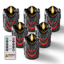 Velas sem chama Homemory Black Real Wax LED Votive