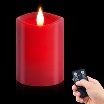 Velas sem chama milysoek 10x15cm Real Wax com temporizador e controle remoto