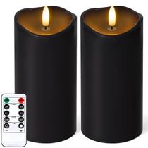 Velas sem chama NURADA Waterproof com temporizador remoto, pacote com 2 unidades Velas sem chama NURADA Waterproof com temporizador remoto, pacote com 2 unidades