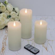 Velas sem chama TECHLONG 3D Moving Flame com temporizador (pacote com 3) Velas sem chama TECHLONG 3D Moving Flame com temporizador (pacote com 3)