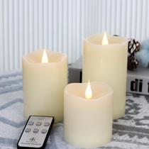 Velas sem chama TECHLONG operadas por bateria com temporizador remoto Velas sem chama TECHLONG operadas por bateria com temporizador remoto