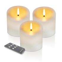 Velas sem chama TECHLONG Outdoor Waterproof com temporizador, conjunto de 3 Velas sem chama TECHLONG Outdoor Waterproof com temporizador, conjunto de 3