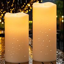 Velas solares cintilantes sem chama Eldnacele Outdoor, 2 unidades Velas solares cintilantes sem chama Eldnacele Outdoor, 2 unidades