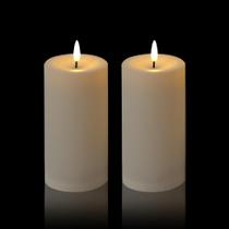 Velas Solares TFROSIM LED à Prova dÁgua em Pilar 7,5 x 15 cm - Conjunto com 2