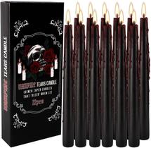 Velas Taper Candles Howemon Vampire Tears Black - Conjunto de 12