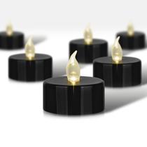 Velas Tapovaly Black LED Tea Lights, pacote com 50 unidades de 3,5 x 3,5 cm