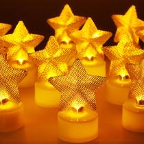 Velas Tea Lights HAIDOLIANG Star LED Flameless 6 unidades Velas Tea Lights HAIDOLIANG Star LED Flameless 6 unidades