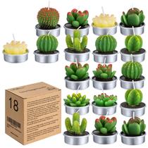 Velas Tealight COCOMOON Cactus Artificial Suculents x18 Velas Tealight COCOMOON Cactus Artificial Suculents x18