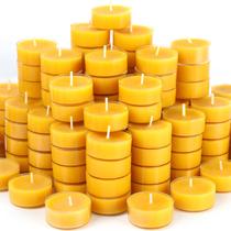 Velas Tealight de cera de abelha MOSROAD, pacote 48, 3,5 a 4 horas de tempo de queima Velas Tealight de cera de abelha MOSROAD, pacote 48, 3,5 a 4 horas de tempo de queima