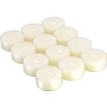 Velas Tealight TELOSMA, cera de abelha branca natural, 12 unidades