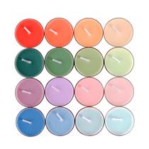 Velas Tealight WINICE, cera de soja perfumada de 16 cores com óleos essenciais