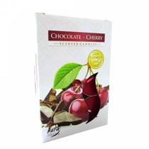 Velas Tealights Perfumadas Caixa com 6 Unidades Aura - Chocolate com Cereja Velas Tealights Perfumadas Caixa com 6 Unidades Aura - Chocolate com Cereja