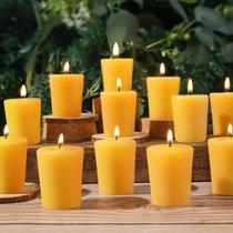 Velas votivas Capaniel, cera de abelha 100% pura, pacote com 24 horas, 13-14 horas Velas votivas Capaniel, cera de abelha 100% pura, pacote com 24 horas, 13-14 horas