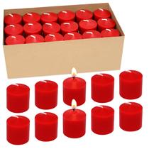 Velas votivas cor de vinho Mi Ka YiA 36 peças, queimadas por 10 horas