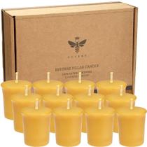 Velas votivas DEYBBY Natural Beeswax, pacote com 12 unidades, 12h Burn