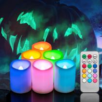 Velas votivas LED CANDLE IDEA que mudam de cor com controle remoto de 6 unidades Velas votivas LED CANDLE IDEA que mudam de cor com controle remoto de 6 unidades