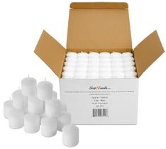 Velas votivas PARNOO, brancas, sem perfume, 10 horas, tempo de queima x144