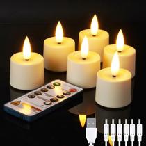 Velas votivas recarregáveis sem chama BEICHI, pacote com 6 unidades com controle remoto Velas votivas recarregáveis sem chama BEICHI, pacote com 6 unidades com controle remoto