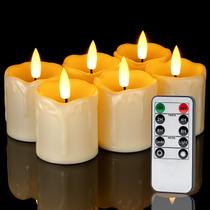 Velas Votivas Sem Chama Homemory (6 Unidades) - com Timer e Controle Remoto