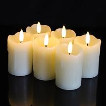 Velas votivas sem chama Lezonic com controle remoto e temporizador, pacote com 6