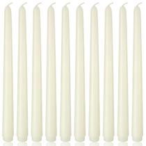 Velas Yiflyer, pacote com 10, marfim, 25 cm, sem perfume, cônico Velas Yiflyer, pacote com 10, marfim, 25 cm, sem perfume, cônico