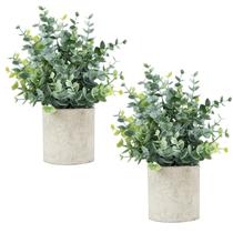 Velener Plantas Artificiais de Eucalipto 2 Peças para Decoração Interna Velener Plantas Artificiais de Eucalipto 2 Peças para Decoração Interna