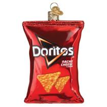 Velho Mundo Natal Doritos Nacho Queijo Chips Vidro Soprado Enfeite para Árvore de Natal