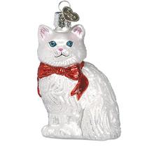 Velho Mundo Natal Gato Amante Coleção Vidro Soprado Enfeites para a Árvore de Natal Princesa Kitty