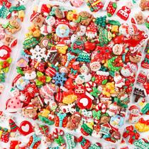 Vellibring 120 unidades de resina de Natal Slime Charms 60 estilos Vellibring 120 unidades de resina de Natal Slime Charms 60 estilos
