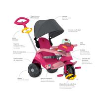 Velobaby Reclinável Com Capota Passeio & Pedal - Brinquedos Bandeirante