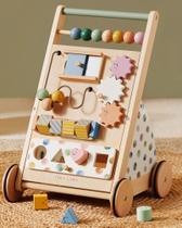 Velocidade ajustável de madeira Baby Walker Tiny Land com brinquedos
