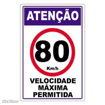 Velocidade Máxima Permitida Adesivo 80Km Por Hora