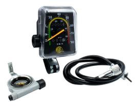 Velocímetro Analógico Quadrado Bicicleta Ponteiro 80km/h