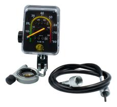 Velocímetro Analógico Quadrado Odômetro Ponteiro 80km/h Bike