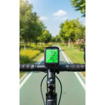 Velocímetro Bike Com Fio LCD Luz Noturna - Preto