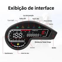 Velocímetro Digital LED À Prova d'Água 12V Para Motocicleta Honda NXR150 NXR125 Bros 2003-2014