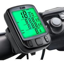 Velocímetro digital visão noturna com led para bicicleta à prova d'água.