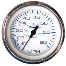 Velocímetro Faria Beede Chesapeake em aço inoxidável 60MPH 4' Velocímetro Faria Beede Chesapeake em aço inoxidável 60MPH 4'