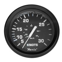 Velocímetro Faria Euro Black 4 - 30 Knot (Pitot) Speed