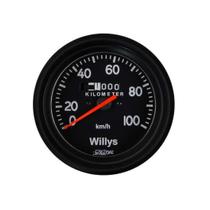 Velocímetro Mecânico 0-100 Km/h (w=0,625) 85mm Preto Willys