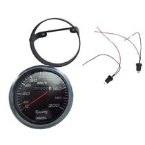Velocímetro Mecânico Painel 0-200 Km/h Preto Willtec 100mm