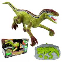 Velociraptor Dinossauro De Brinquedo Com Controle Remoto Emite Luz E Som - Art Brink Velociraptor Dinossauro De Brinquedo Com Controle Remoto Emite Luz E Som - Art Brink