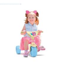 Velotrol feminino triciclo infantil motinha de plastico velocipede andador com haste empurradora mot - Samba Toys