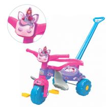 Velotrol infantil Unicórnio Rosa Luz Empurrador Motoquinha Triciclo Tico Tico - Magic Toys 2570