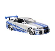 Velozes e Furiosos - 1999 Skyline GTR R-34 Prata 1/32 - Jada