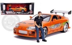 Velozes Furiosos Toyota Supra Com luz E Boneco Brian Jada 1/18