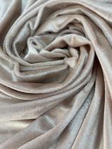 Veludo metalizado com elastano na cor bege Veludo metalizado com elastano na cor bege