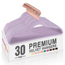 Velvet Hangers HOUSE DAY, pacote com 30 feltro roxo antiderrapante