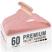 Velvet Hangers HOUSE DAY Pink, pacote com 60 roupas de feltro antiderrapantes